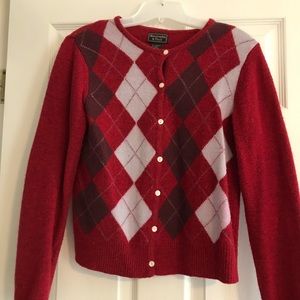 A & F lambs wool sweater, EUC in classic argyle